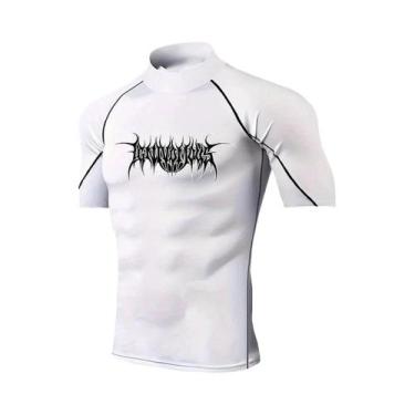 Imagem de Camiseta De Compressão Masculina De Secagem Rápida, Manga Curta, Para 