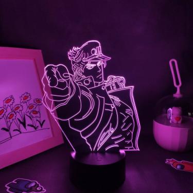 Imagem de Anime Night Light Jojo`s Bizarre Adventure Jotaro Kujo 3D