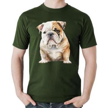 Imagem de Camiseta Algodão Bulldog-Inglês - Foca na Moda, Musgo, M