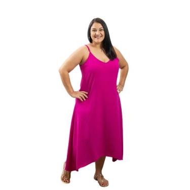 Imagem de Vestido Midi Solto Alça Fina Regulavel Viscose Duna De Bico - 40 Graus