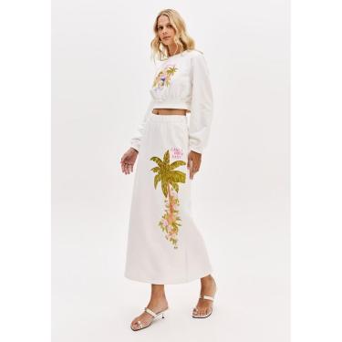 Imagem de Saia Super Midi Cintura Alta Com Estampa-Feminino