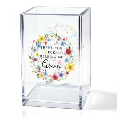 Imagem de QYUVK One More Chapter Copo de acrílico para lápis, presentes para amantes de livros para mulheres, organizador de mesa de guaxinim de leitura engraçado e acessórios para leitores de livros amantes de