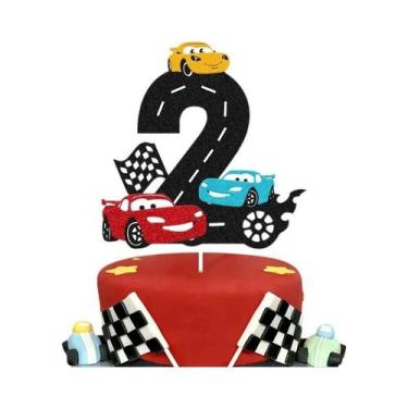 Imagem de Topo De Bolo Disney McQueen Lightning McQueen Para Festa De Aniversári