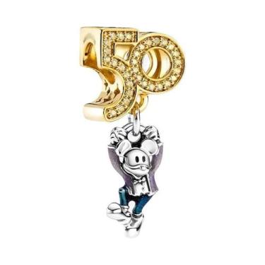 Imagem de Pingente Charm De Mickey Mouse E Lilo Stitch Da Disney, Compatível Com