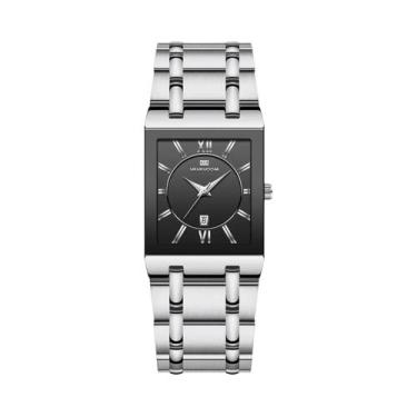 Imagem de Relógio De Negócios Masculino Em Aço Inoxidável Preto E Dourado Luxuos