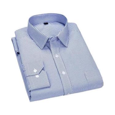 Imagem de Camisa Social Casual Masculina De Manga Longa Oversized Com Estampa Xa