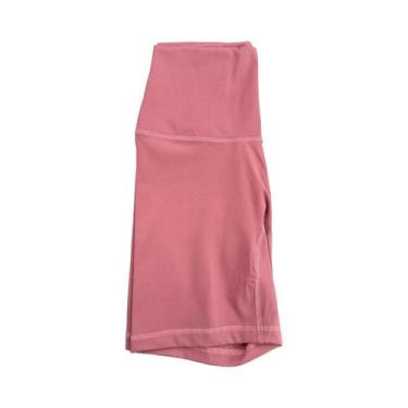 Imagem de Shorts De Yoga De Compressão Em Cor Sólida Para Mulheres, Esportivos, 