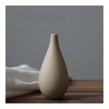 Imagem de Vaso pequeno de cerâmica mini vaso de flores retrô decoração de flores secas vasos de flores de cerâmica