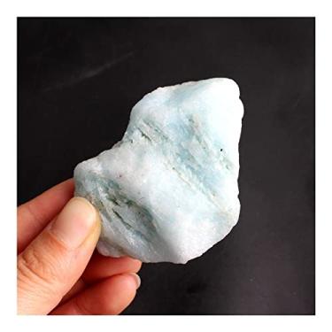 Imagem de 1 peça 50-150 g cristais naturais pedras de rocha hemimorfita azul cor clara quartzo decoração ensino de pesquisa científica adequado para cristais de Reiki domésticos (cor: hemimorfito azul, tamanho