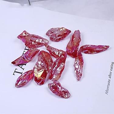 Imagem de Lindo cristal 10-20 g 1 peça cristal natural pedra vermelha crua galvanizado espécimes ásperos colecionáveis decoração de pedras preciosas