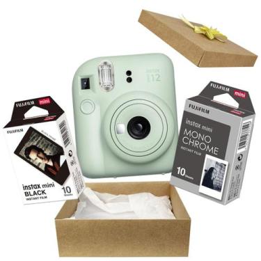 Imagem de Kit Presente Câmera Instax Mini 12 Com Filme Preto Branco + Filme Pret