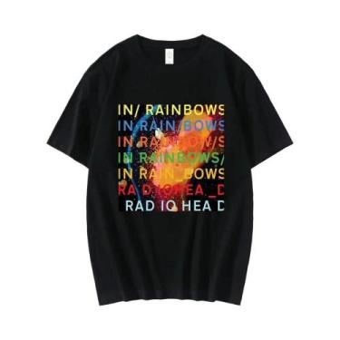 Imagem de Camiseta Vintage Oversize De Rock Band Radiohead Para Homens, 100% Alg
