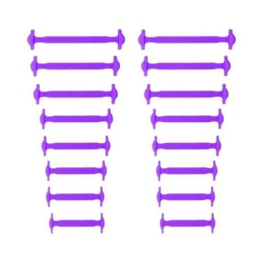 Imagem de Cadarços Elásticos De Silicone Unissex 16 Peças Sem Amarração Para Tod