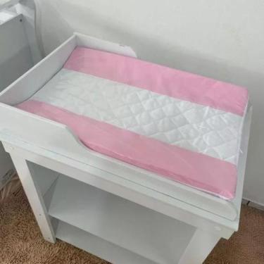 Imagem de Trocador de Fraldas Cômoda Para Bebê Menina Menino Anatômico Capa Plás