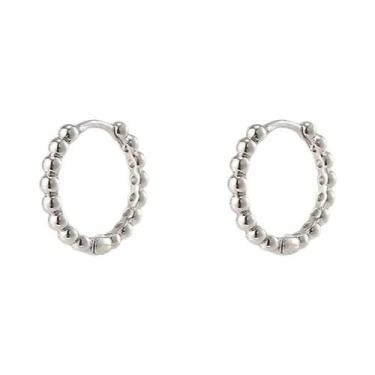 Imagem de Brincos De Argola Vintage Femininos Em Ouro E Prata Com Pérolas Redond