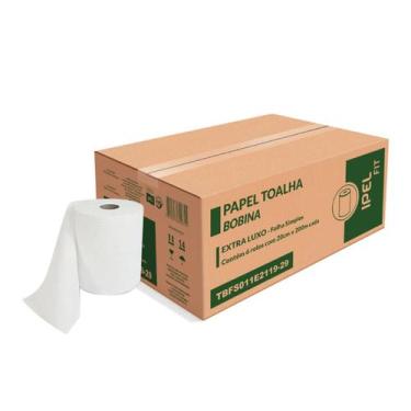 Imagem de Papel Toalha Bobina Fit Extra Luxo 6x200m Ipel