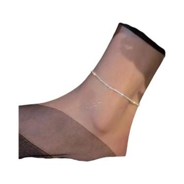 Imagem de Tornozeleira De Prata Com Zircônia Cúbica Para Mulheres, Joia De Pé El