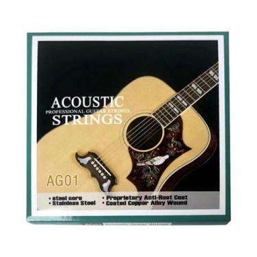 Imagem de Conjunto De Cordas Para Violão Acústico De 6 Cordas Em Aço Inoxidável 