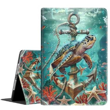Imagem de Capa para Samsung Galaxy Tab A9 Plus 11 polegadas 2023, capa protetora durável à prova de choque para Samsung Tablet A9+ 27.9 cm / 27.7 cm (SM-X210/X216/X218), âncora de peixe-tartaruga
