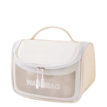 Imagem de Necessaire Organizador Cosmético Maquiagem Feminino Para Viagem Em Alto.(311-BRANCO)