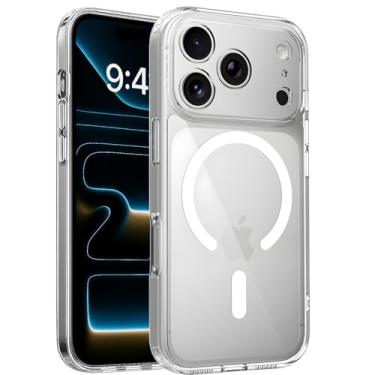 Imagem de Capa Mag-Safe para [iPhone 17 Pro MAX] Capinha Slim Premium com [Proteção de Câmera] Magnetica Clear Case Transparente [Anti-Amarelamento], Compatível com MagSafe, Resistente a Riscos e Anti Impacto