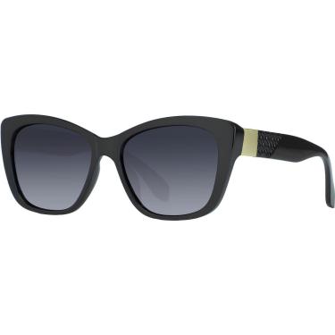 Imagem de Óculos de Sol Feminino Polarizado Preto com Dourado Proteção UV400 Confortável Moderno VH 6588-Feminino