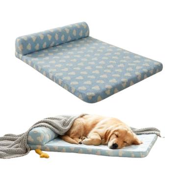 Imagem de Cama De Pet Fundo Impermeável Anti Friagem Fibra Siliconada Tecido Poliéster Confortável