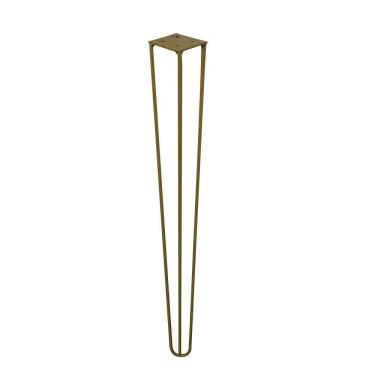 Imagem de Kit 20 Pés De Metal 60 Cm Hairpin Legs Mesa De Canto Aparador Dourado G41
