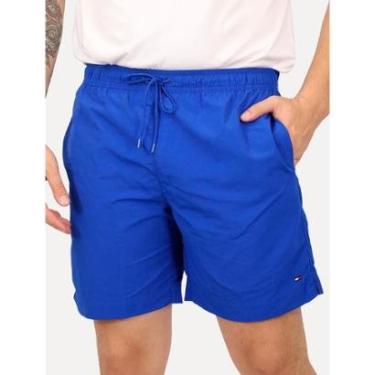 Imagem de Short Tommy Hilfiger Masculino Regular Fit Long Drawstring Azul Royal-Masculino