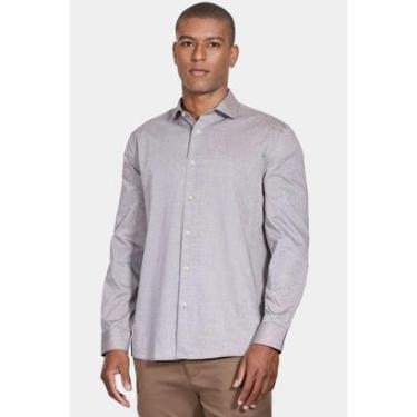 Imagem de Camisa Aramis Manga Longa Cosmo Regular Oxford Marrom-Masculino