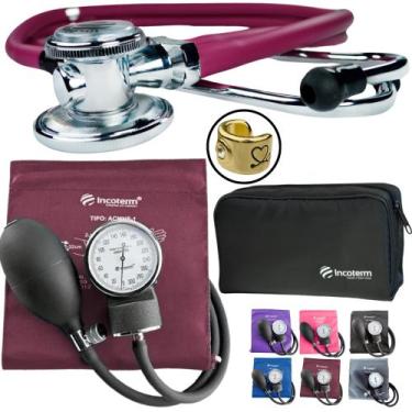 Imagem de Kit Aparelho Pressao Esteto Estetoscopio Esfigmo Pa Med Incoterm Premi