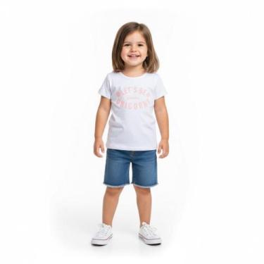 Imagem de Blusa Bebê Menina Manga Curta Arrumadinhos Várias Estampas, Branco, 06