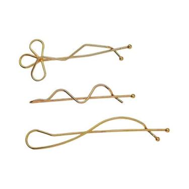 Imagem de Presilha De Cabelo Simples De Liga Metálica Com Design Torcido, Presil