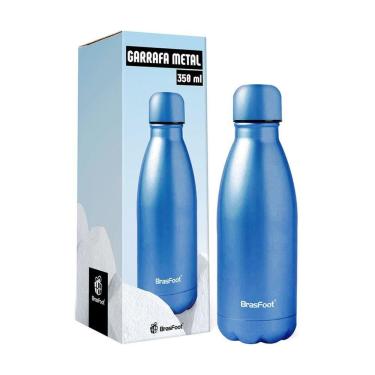 Imagem de Garrafa Térmica Metal Neo - Azul Acetinado - 500ml - Brasfoot