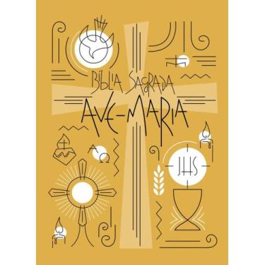 Imagem de Bíblia Sagrada Ave-Maria - Católica - Capa Plástica Símbolos - Cateque