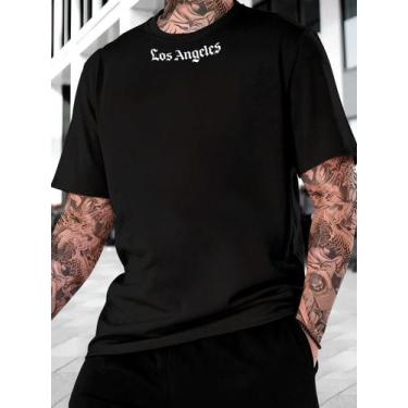 Imagem de Camiseta Masculina Streetwear Algodão Los Angeles Tshirt - Moda Club, 
