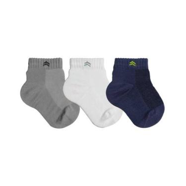 Imagem de Kit 3 Pares Meia Infantil Baby Up 02025 Algodão Cano Médio - QLC SPORT