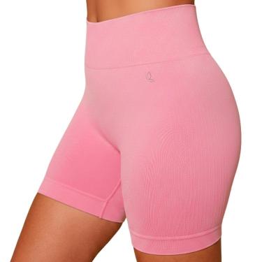 Imagem de Shorts Fitness Benévola Poliamida Academia Sem Costura Leg Legging Sem Transparência Treino Corrida-Feminino