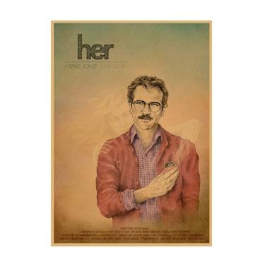 Imagem de Pôster Painting Retro Kraft Paper Her Movie 29,7x42cm