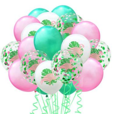 Imagem de Kit de balões de festa com estampa de flamingo, látex, 60 unidades - y