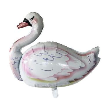 Imagem de Decoração de festa de aniversário Mylar Balloon Swan 85x81cm - yiweisa