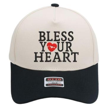 Imagem de Boné de beisebol de algodão liso bordado Bless Your Heart - Yiweisai