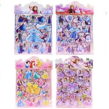 Imagem de Adesivos 3D Puffy Princess Dress-Up 4 folhas para crianças - yiweisai