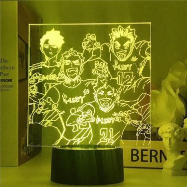 Imagem de Luz noturna LED 3D Haikyuus Hinatas Shoyo que muda de cor - Yiweisai