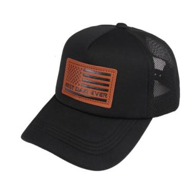 Imagem de Boné de beisebol, chapéu de caminhoneiro de poliéster ajustável 55-60c