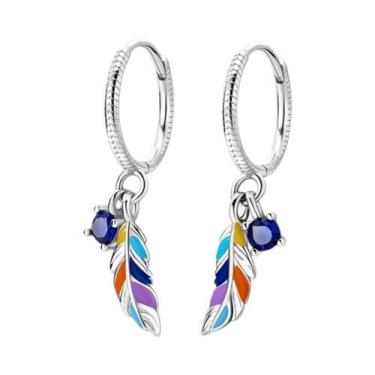 Imagem de Brincos De Argola Em Prata Esterlina 925 Com Zircônia Em Forma De Cere