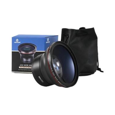 Imagem de Lente Macro Super Grande Angular 0.43x HD Lightdow Para Câmeras Canon 