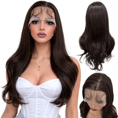 Imagem de Peruca front lace 13x4 futura baby hair 60c castanho claro 4