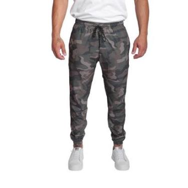 Imagem de Calça Masculina Tactel Casual Esportiva Xadrez 3 Bolsos Camuflada-Masculino