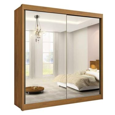 Imagem de Guarda Roupa Casal Espelhado 2 Portas 6 Gavetas - Las Vegas-cinamomo - Móveis D'doro